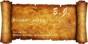 Binder Jella névjegykártya